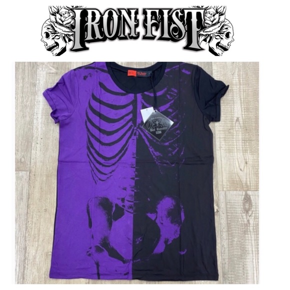 Iron Fist Tops - Iron Fist X Bat Royalty Bad to the Bone Unisex Tee